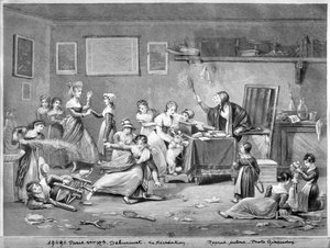 وقت الاستراحة (aquatint) بواسطة فيليبيرت لويس ديبوكورت